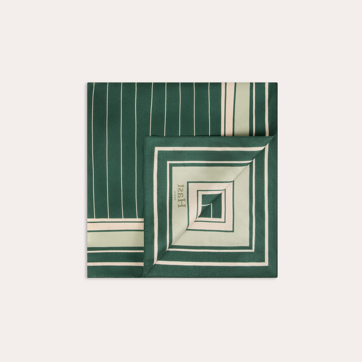 Green striped silk bandana