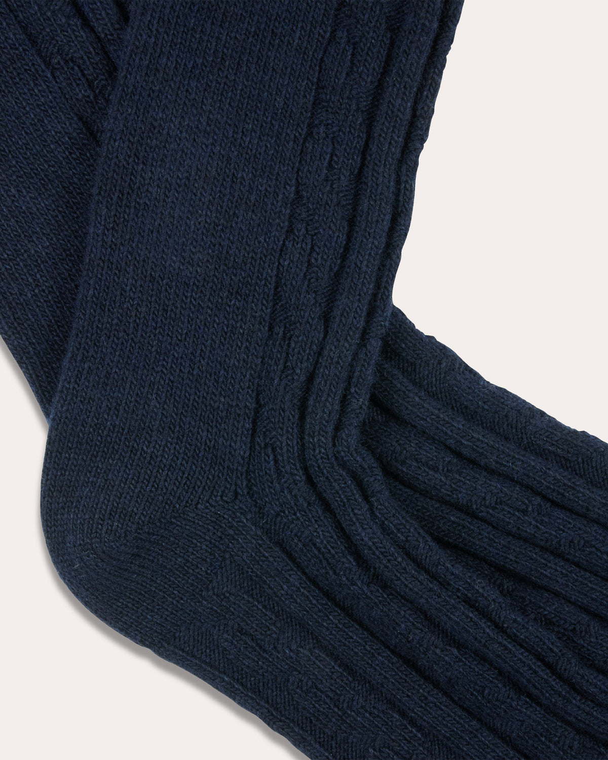 Chaussettes en laine et cachemire bleu marine