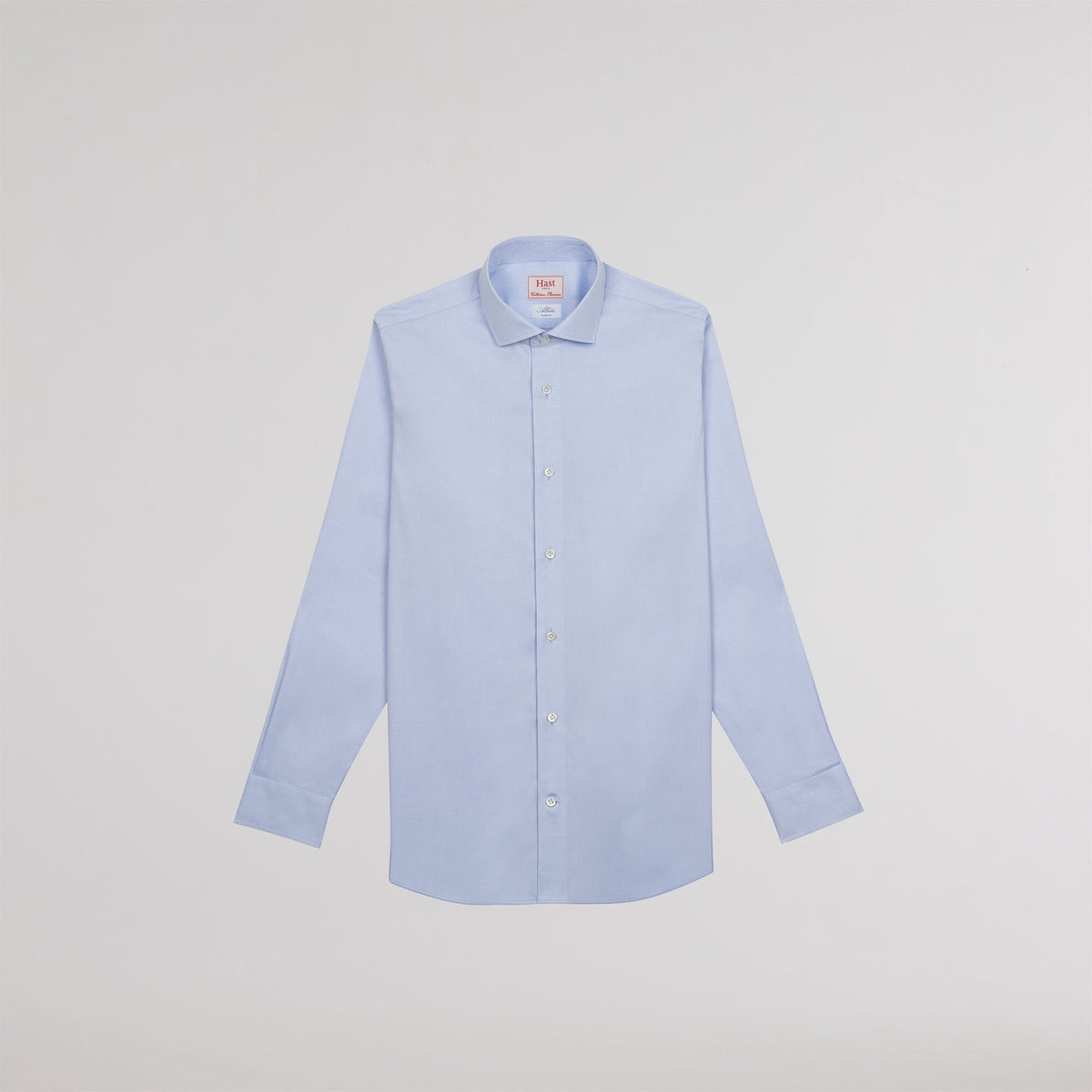 Chemise premium cintrée en pinpoint double retors bleue