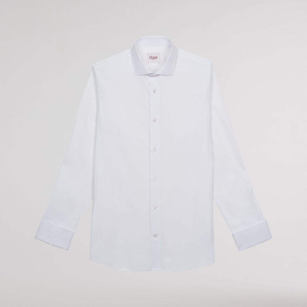 White two-ply poplin shirt with double cuffs