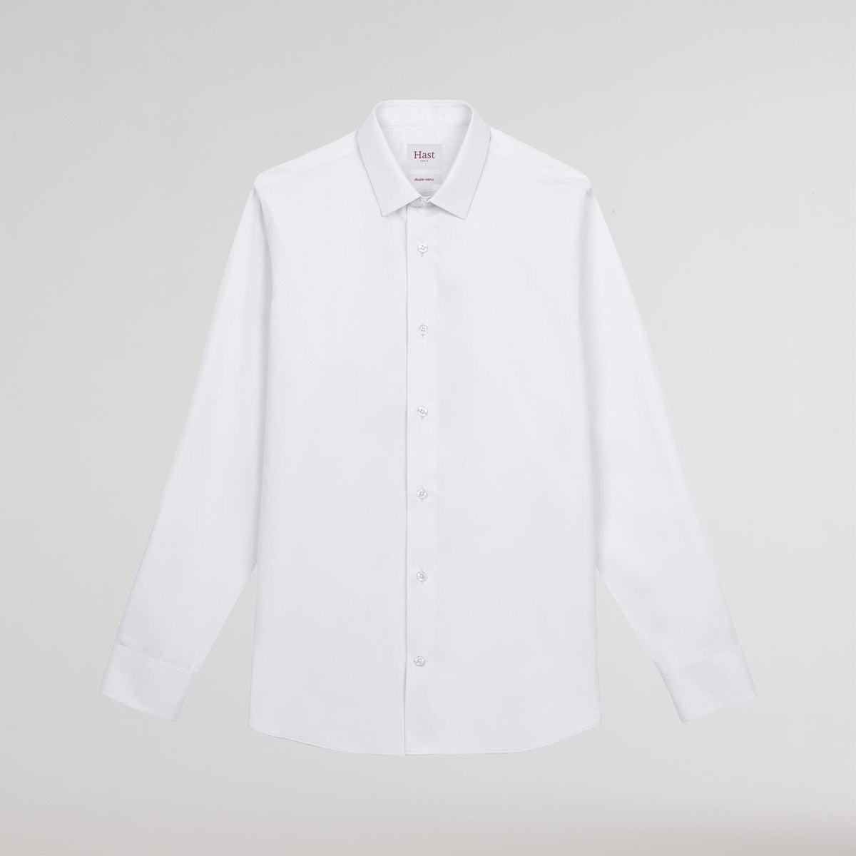 White two-ply poplin shirt