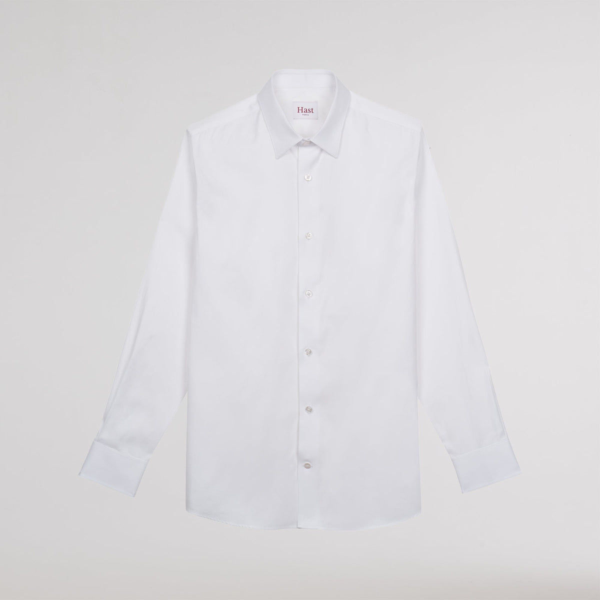 Tailliertes weißes Hemd aus Twill