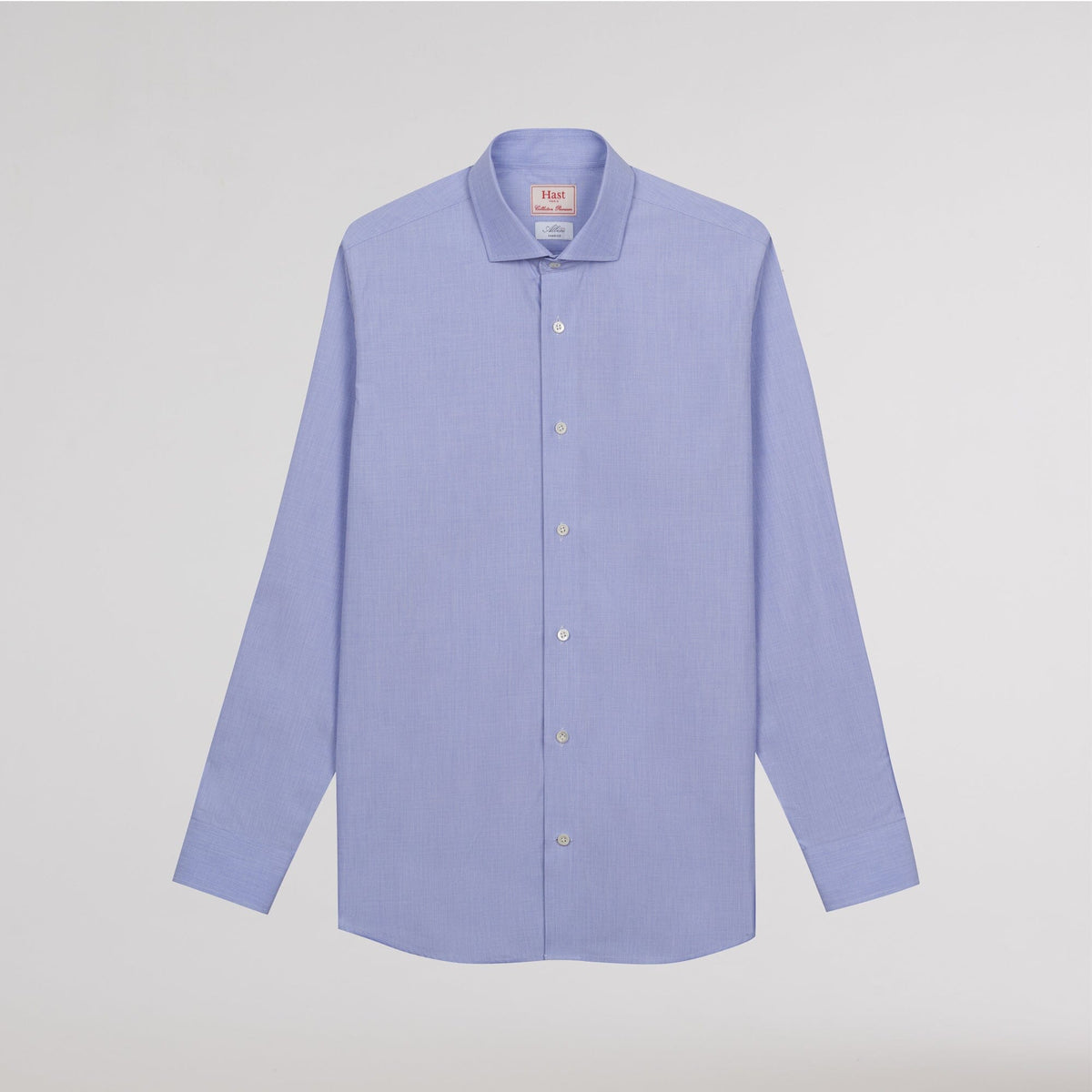 Chemise premium en fil à fil double retors bleue