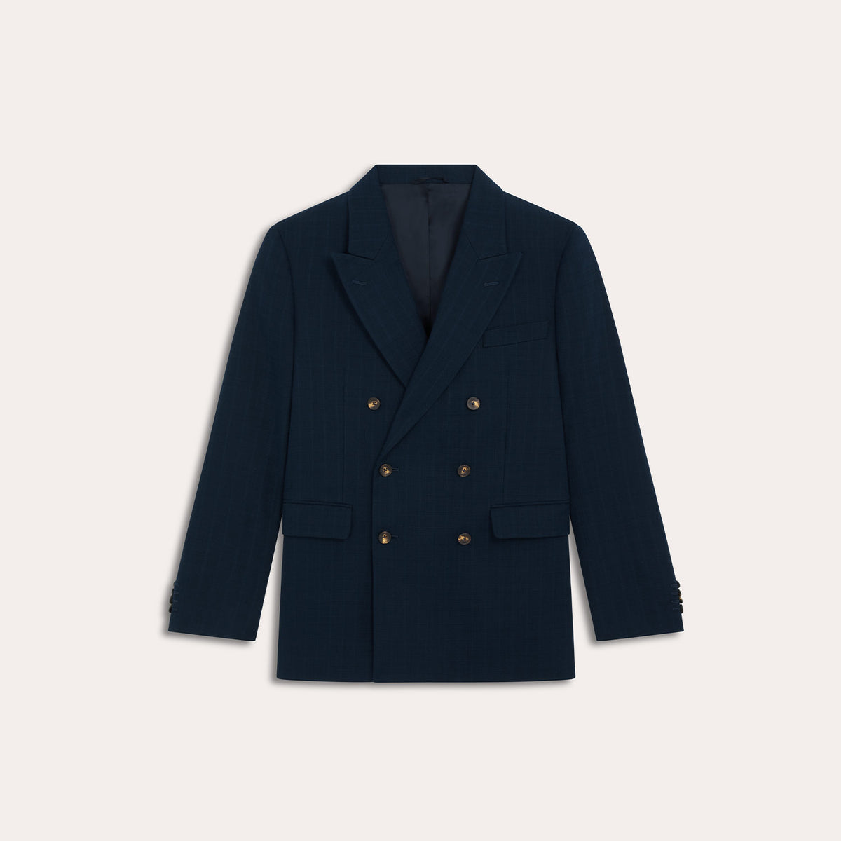Veste croisée en coton marine