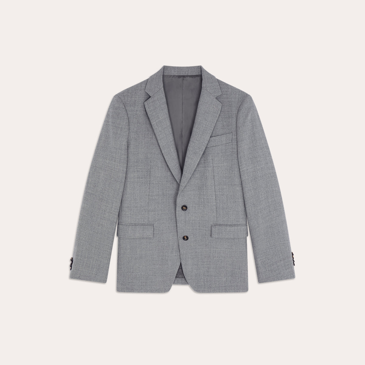 Jacke aus grauem Wollflanell