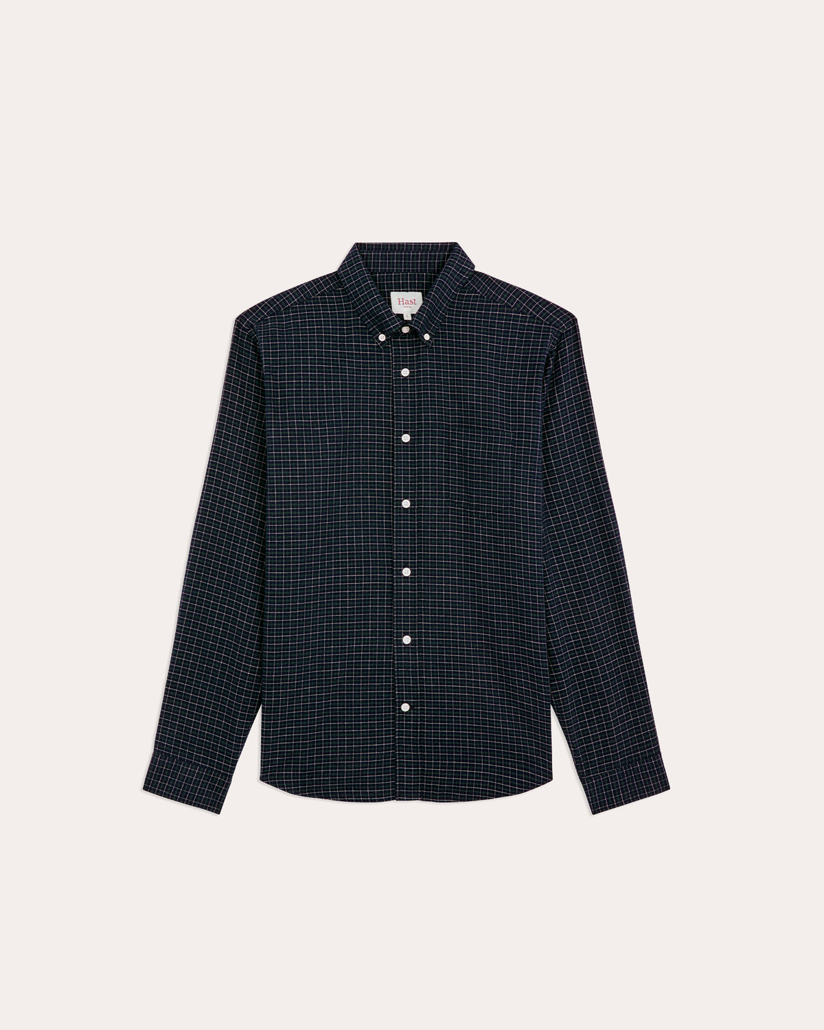 Chemise en flanelle de coton carreaux marine