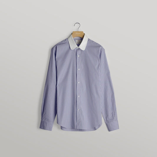 La chemise à rayures club, "le col blanc" - 08