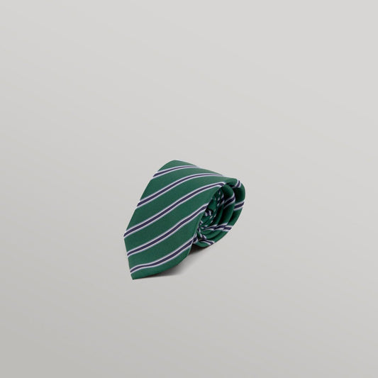 La cravate en soie verte, "l'artisanale" - 07