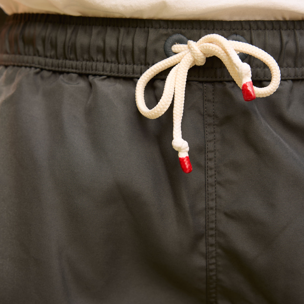 Khaki swim shorts
