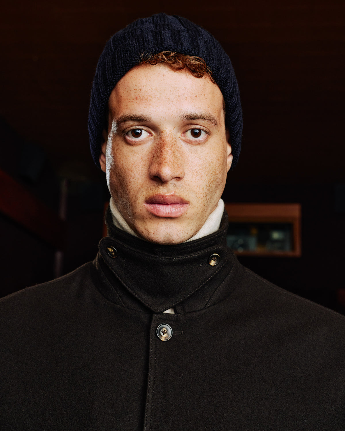 Bonnet en laine marine
