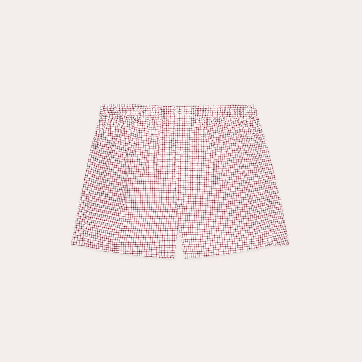 Upcycled red check boxers