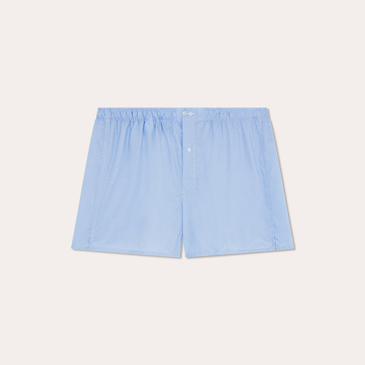 Caleçon en coton bleu à carreaux