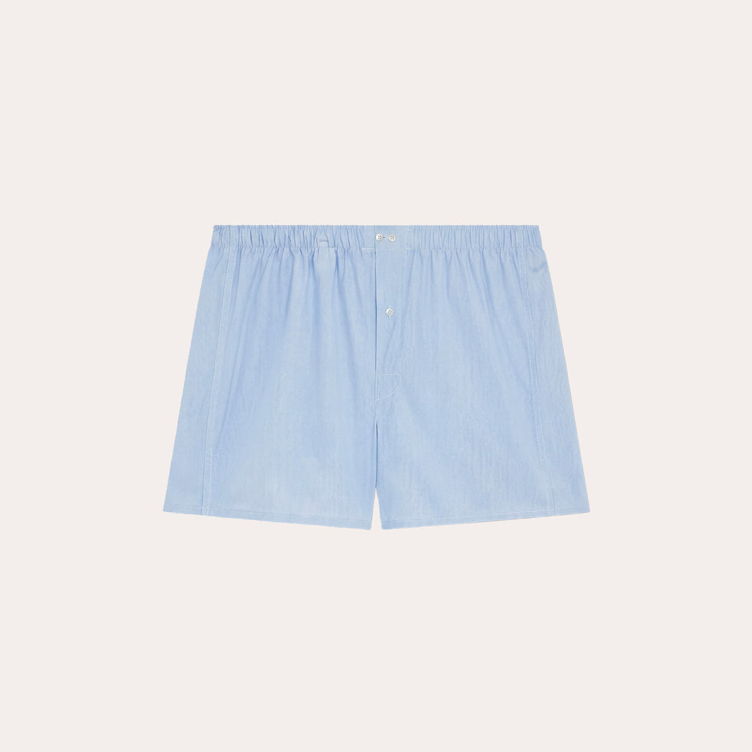 Caleçon en coton bleu clair