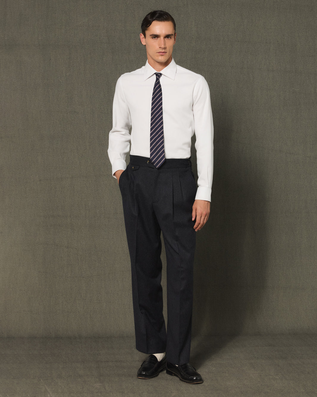 Chemise en flanelle blanche
