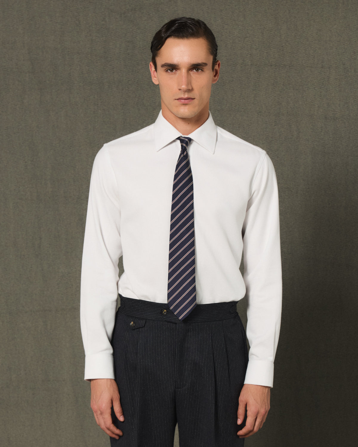 Chemise en flanelle blanche