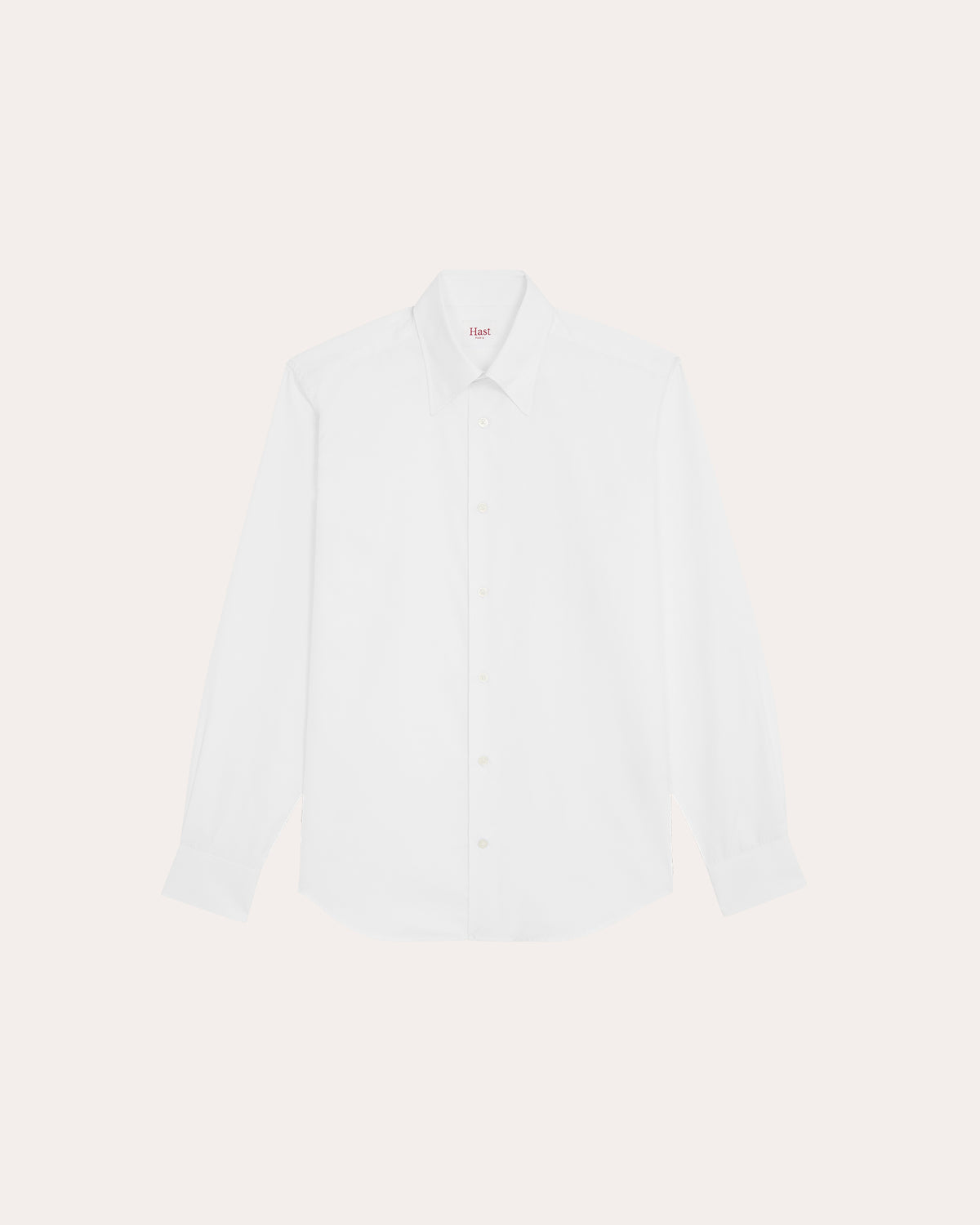 Dress shirt in white cotton poplin