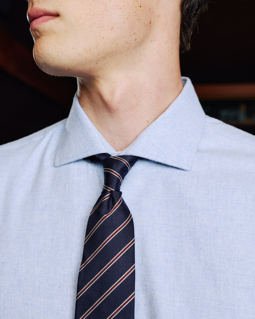 Chemise en flanelle de coton bleu