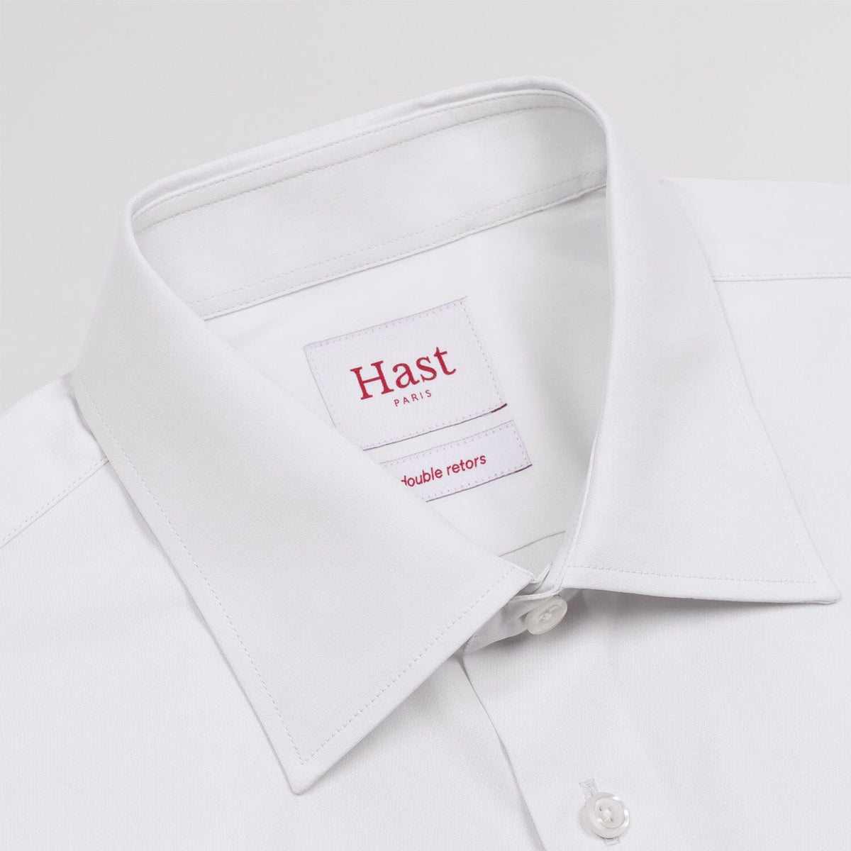 Chemise en popeline double retors blanche