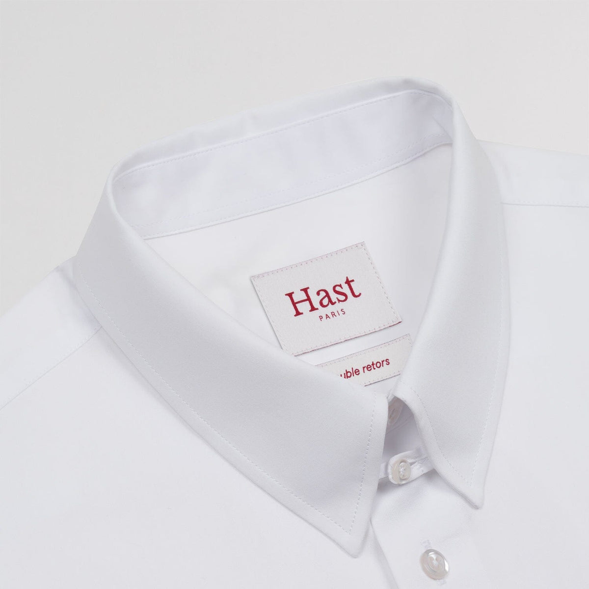 Chemise en popeline double retors blanche