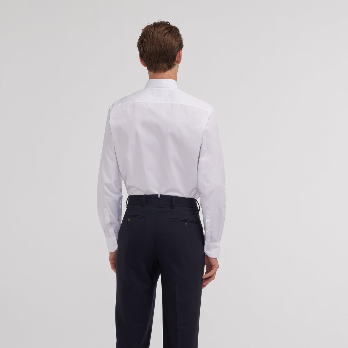 White two-ply poplin shirt