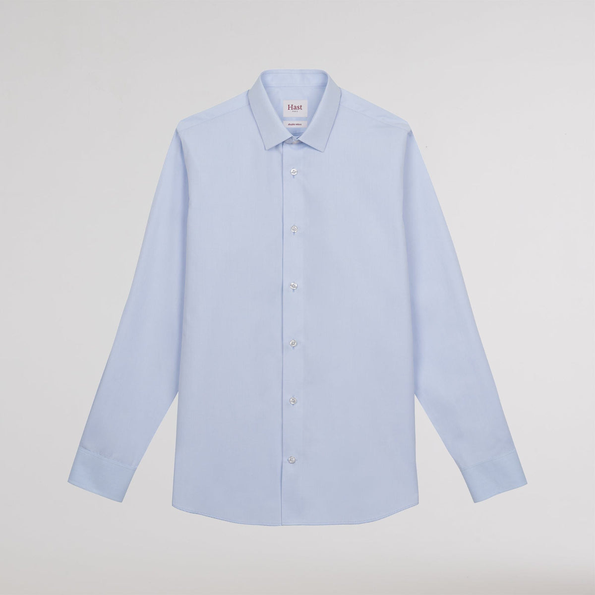 Chemise en popeline double retors bleu ciel