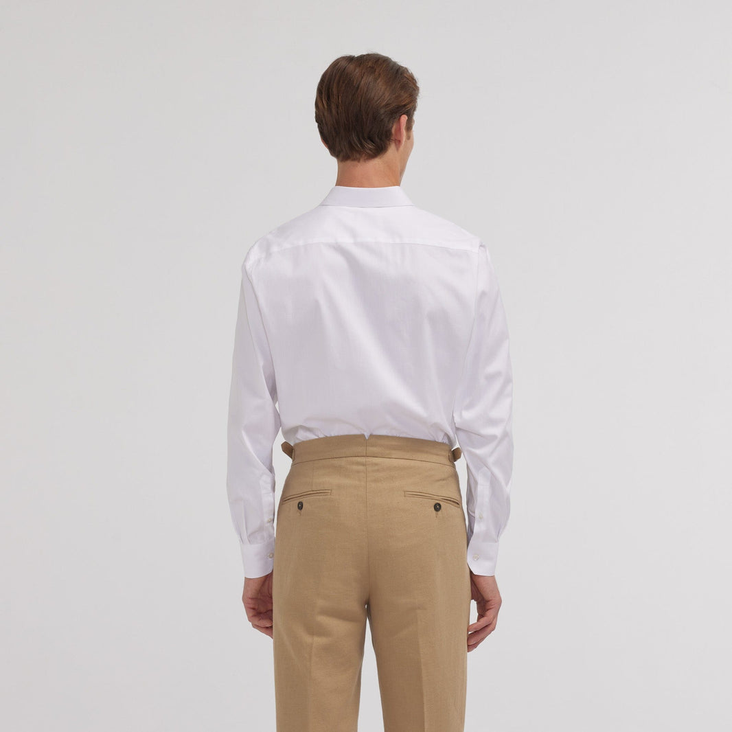 Chemise en oxford double retors blanche