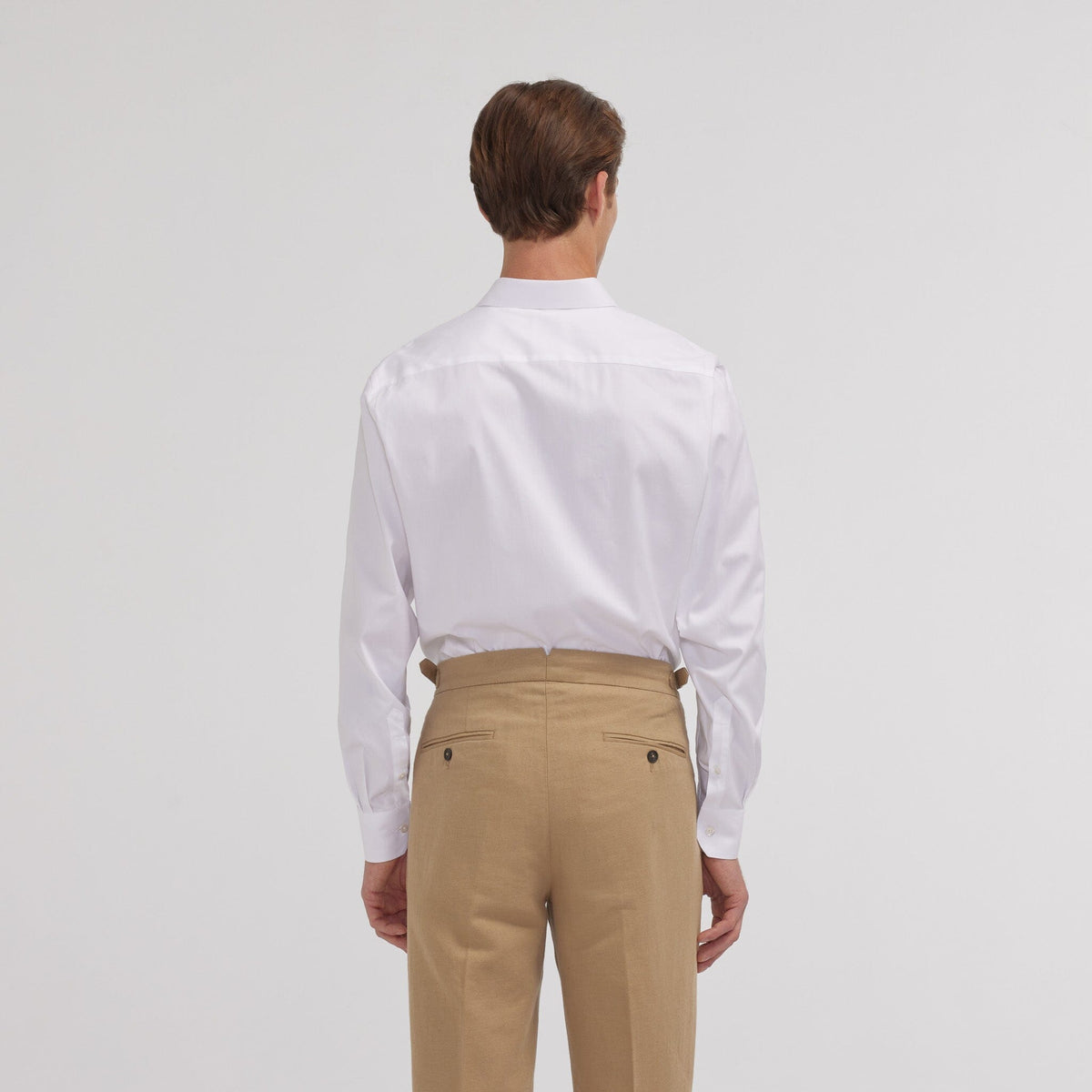 Chemise en oxford double retors blanche