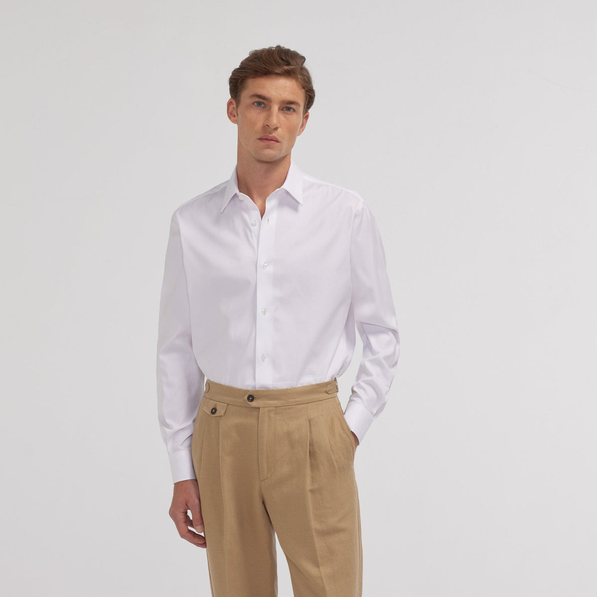 White twill shirt