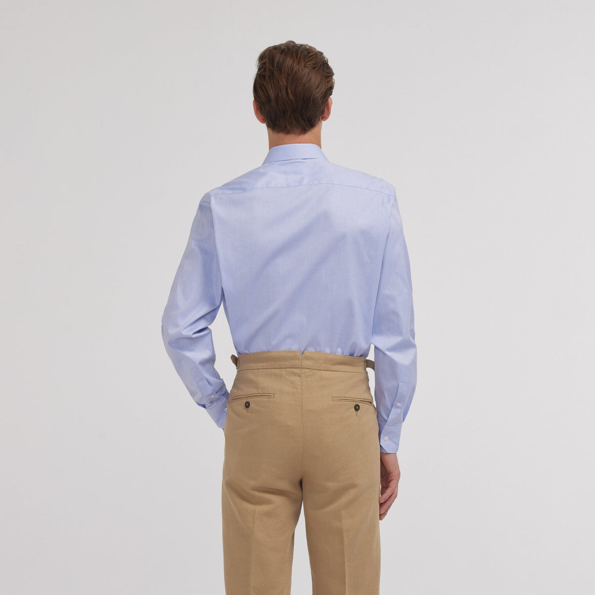 Chemise en oxford double retors bleue