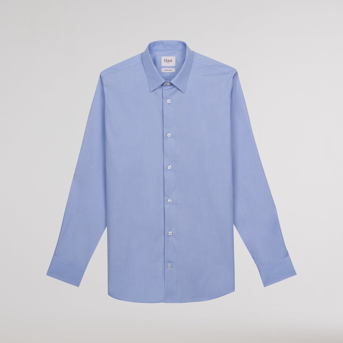 Chemise cintrée double retors bleue