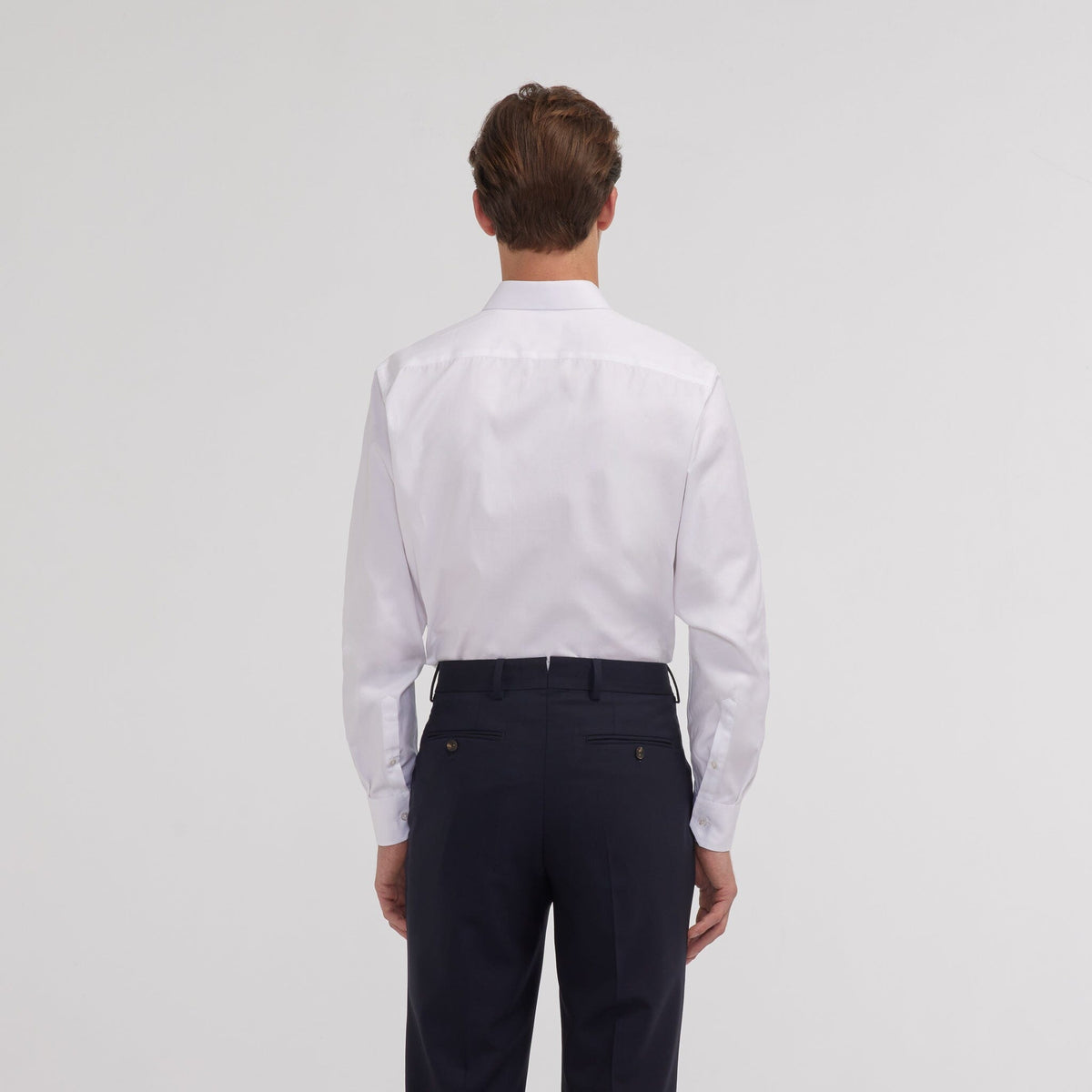 Chemise en chevron double retors blanche