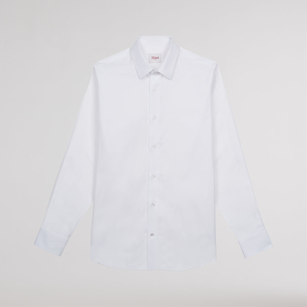 Chemise en dobby blanche