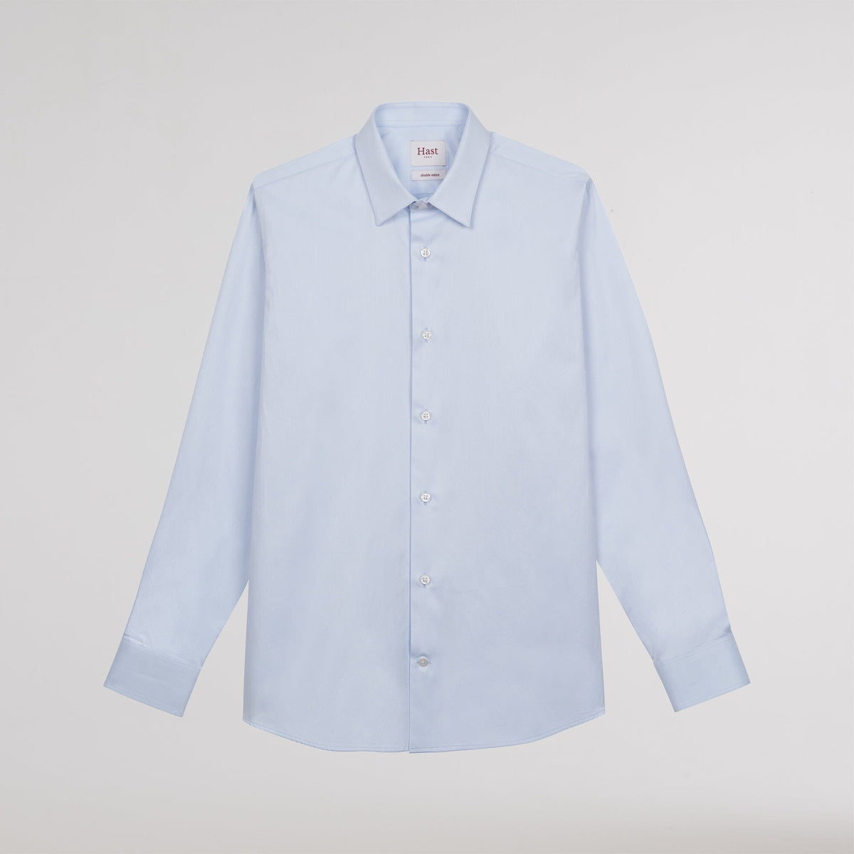 Chemise en twill double retors bleu ciel