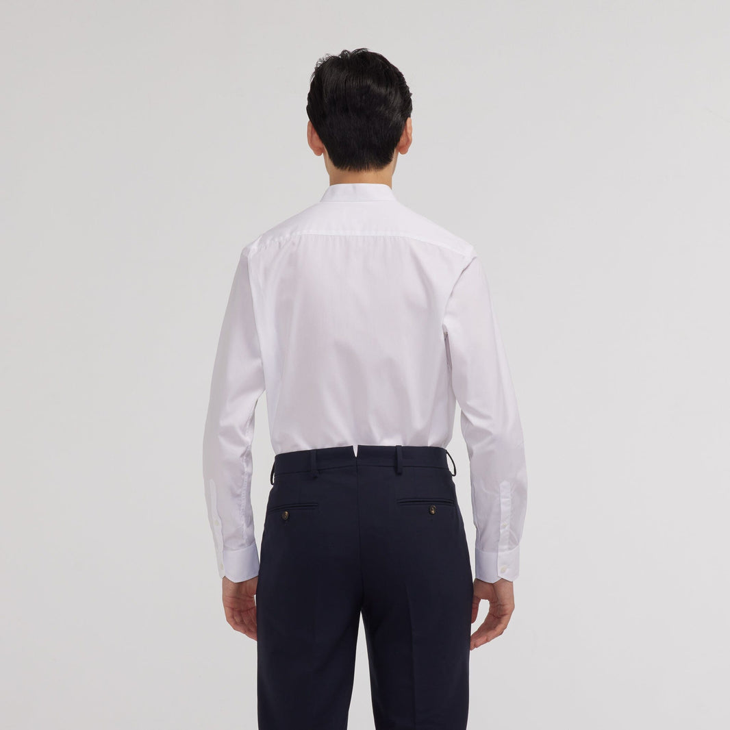 Chemise en popeline double retors blanche