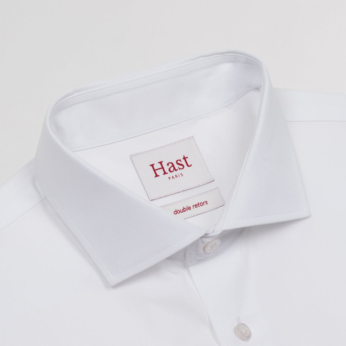 Chemise en popeline double retors blanche