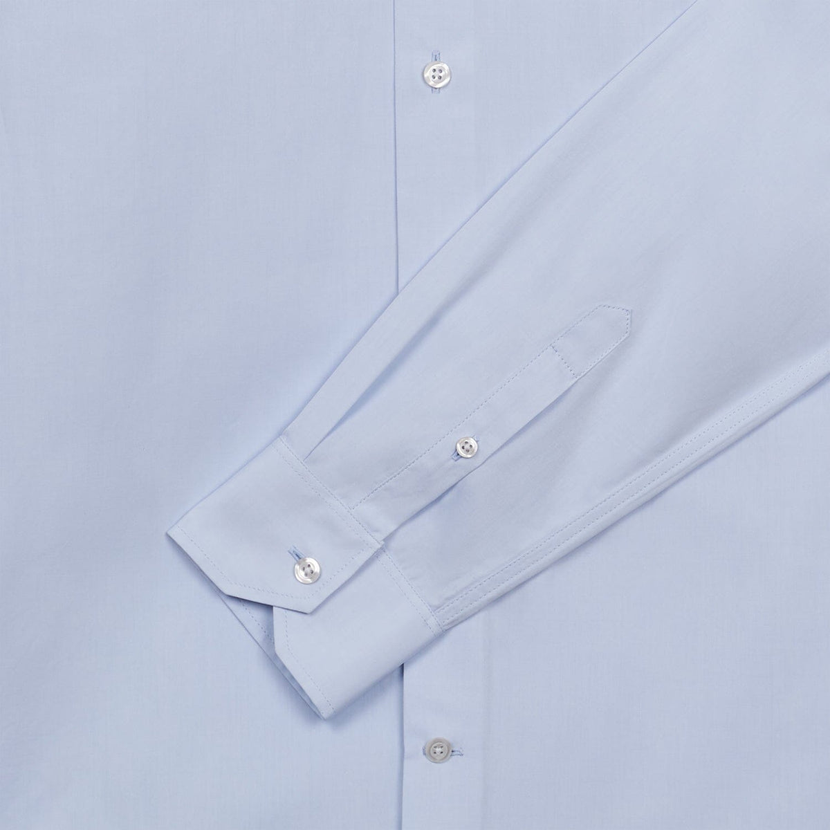 Chemise cintrée popeline double retors bleu