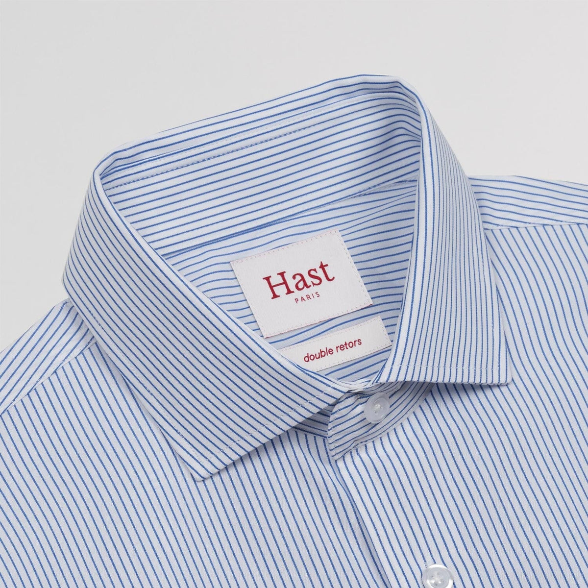 Chemise en popeline rayures bleues