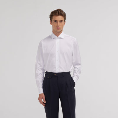 White two-ply Oxford shirt