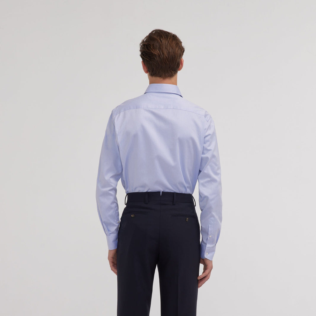 Chemise en twill bleue