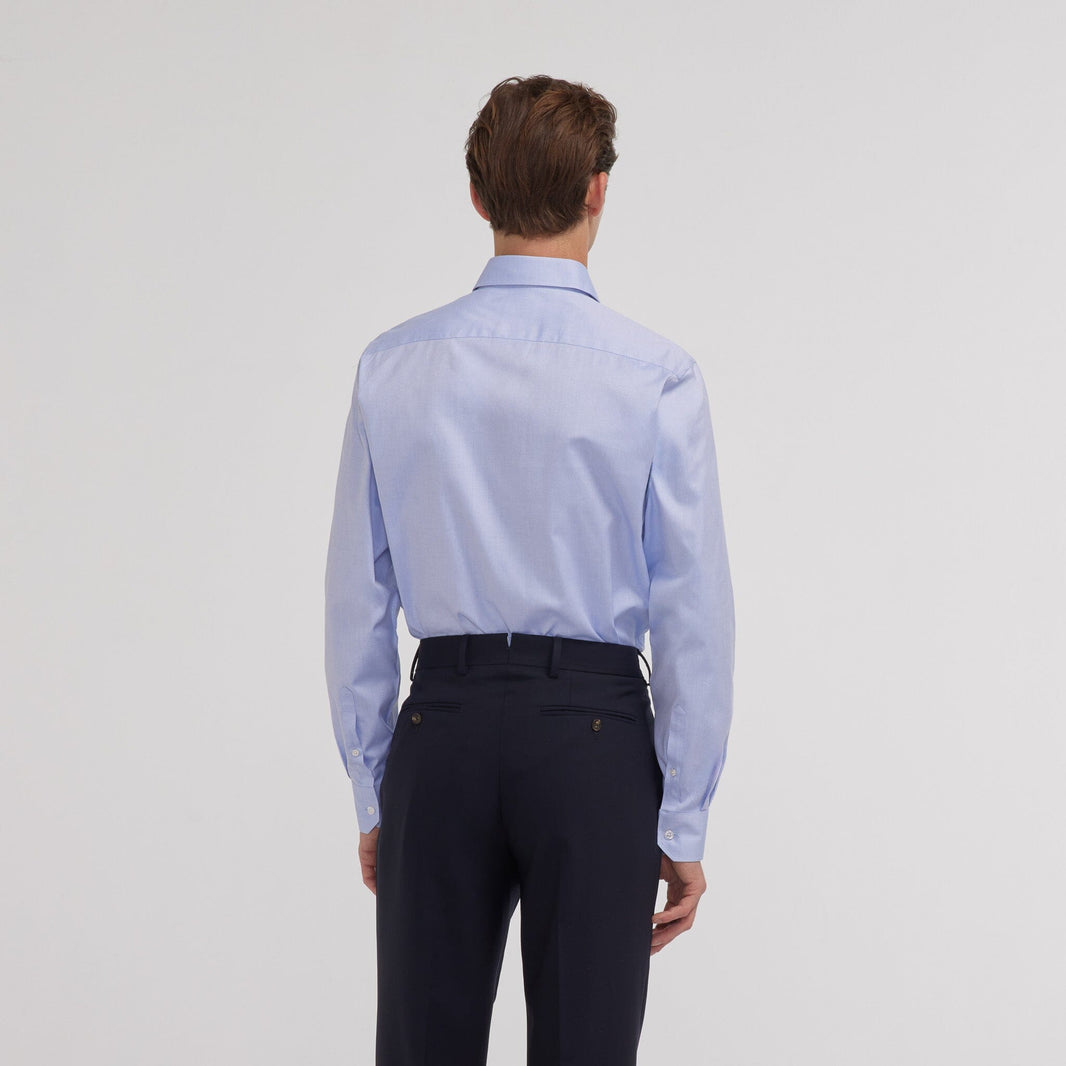 Chemise en oxford double retors bleue