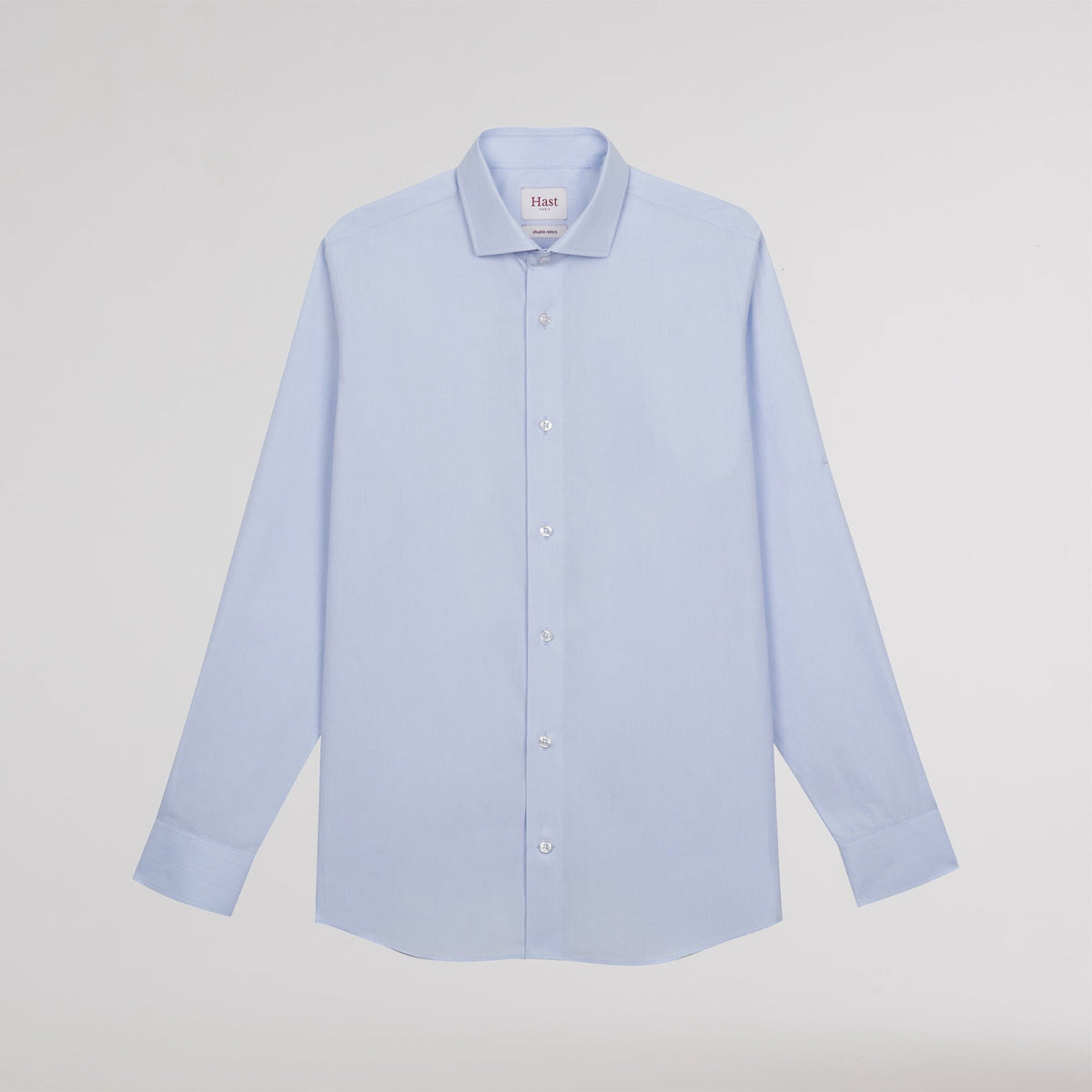 Chemise en fil-à-fil double retors bleu ciel
