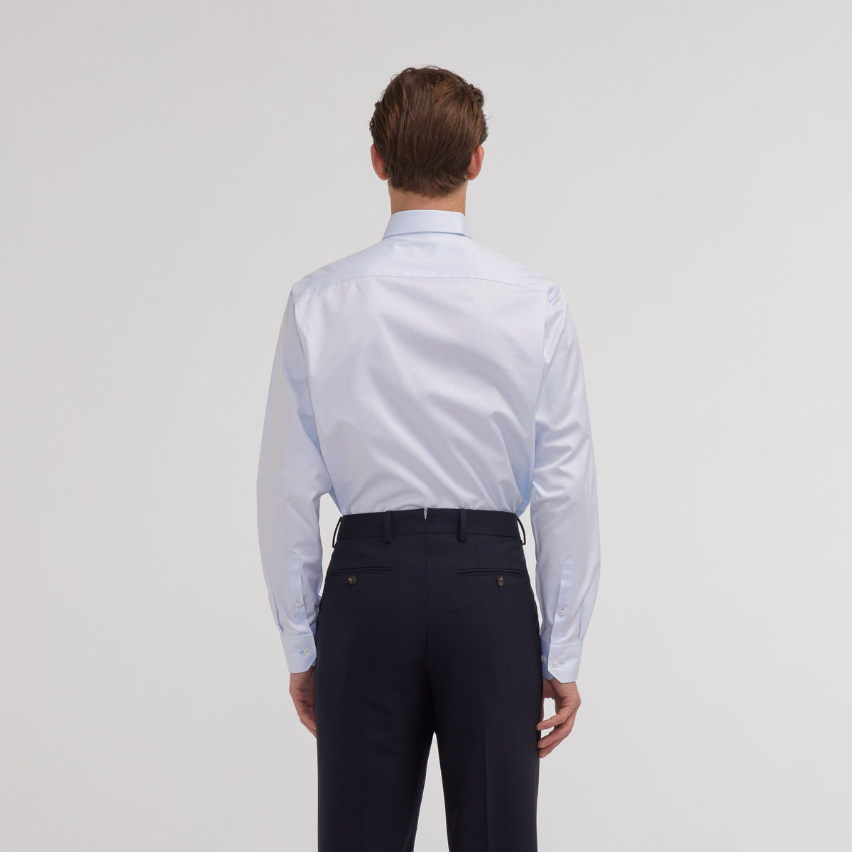 Sky blue two-ply twill shirt