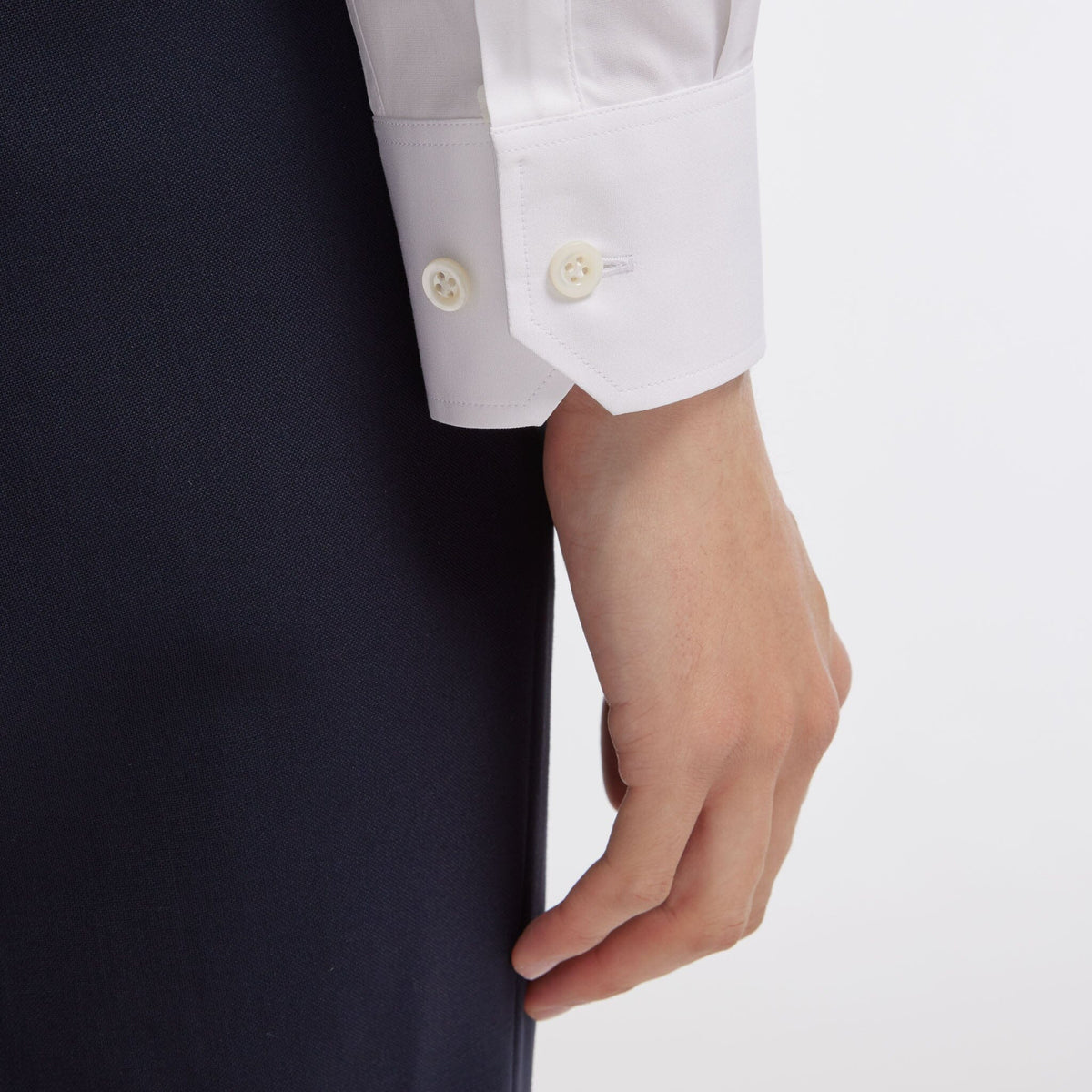 Chemise premium popeline double retors blanche