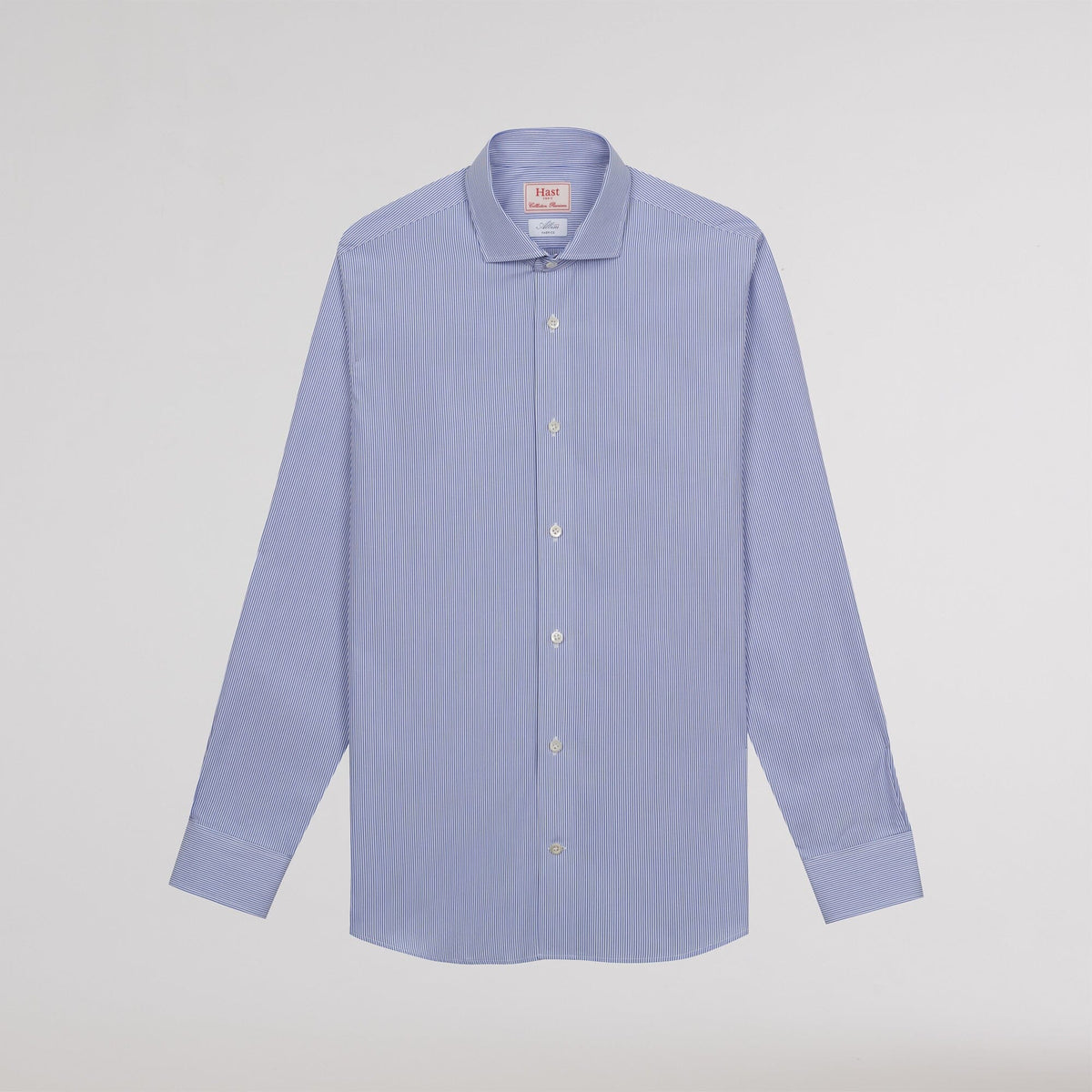 Chemise premium cintrée popeline double retors à rayures