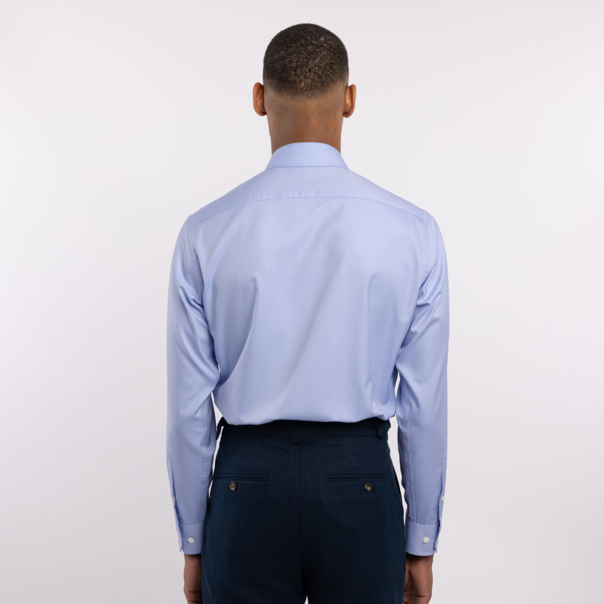 Chemise premium Thomas Mason en twill bleu