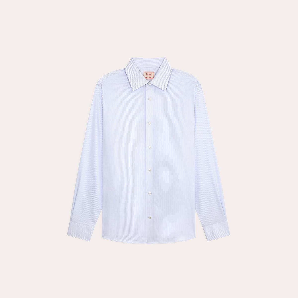 Chemise premium Thomas Mason en twill à rayures bleu clair