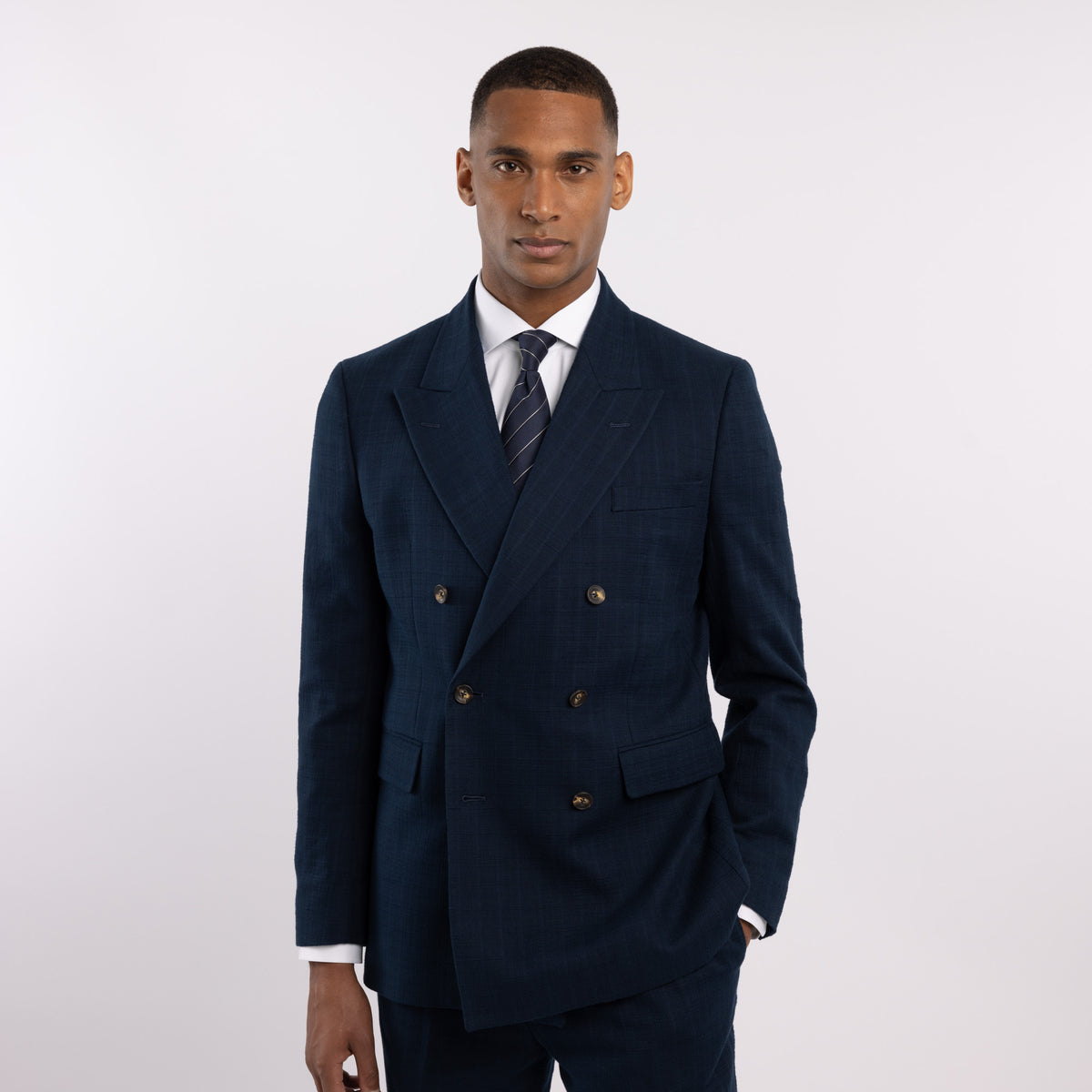 Chemise premium Thomas Mason en pinpoint blanc uni