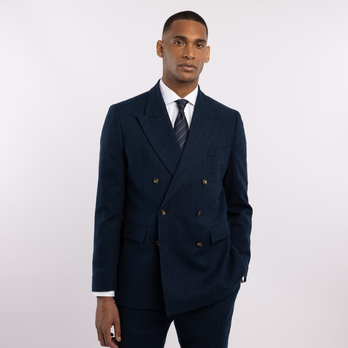Chemise premium Thomas Mason en pinpoint blanc uni