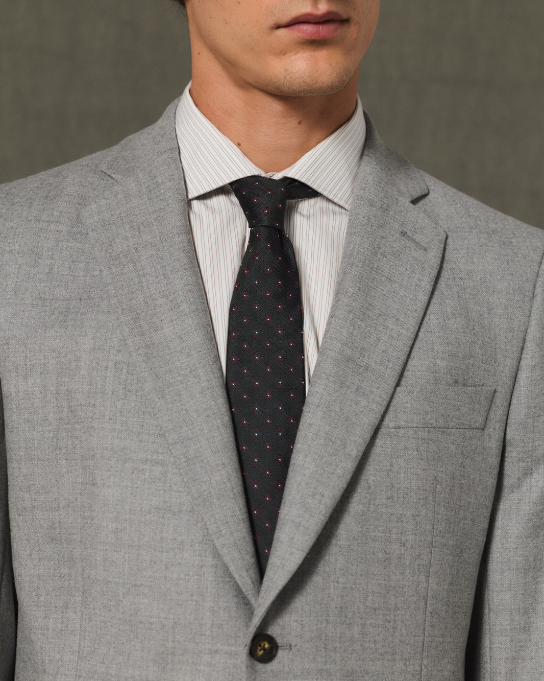 Veste en flanelle de laine grise