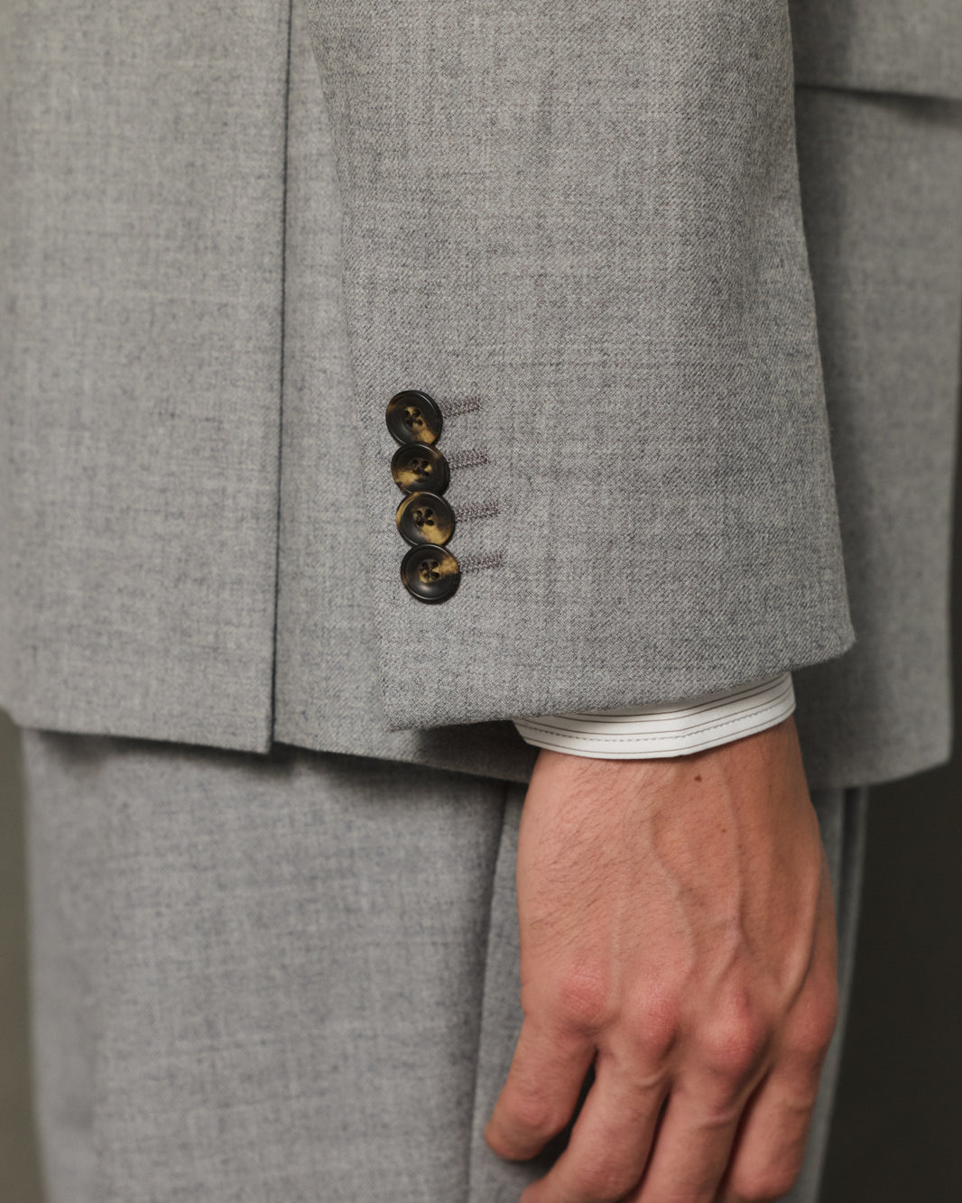 Veste en flanelle de laine grise